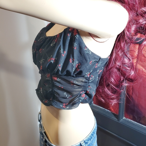 Garage Floral Sheer Cami - Picture 3 of 6